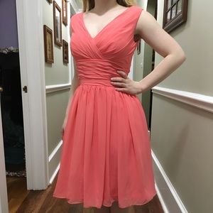 Coral semi formal dress